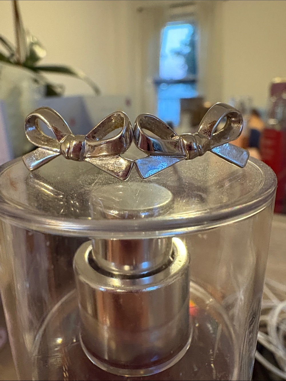 Kate Spade Silver “Skinny Mini” Bow Earrings